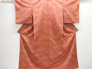 暈し柄織り出し手織り紬着物